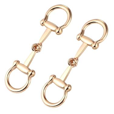 Imagem de Sinbana 2 peças de fivelas de lenço de seda, liga dourada, anel, anel, presilha, cachecóis, cachecóis, clipes deslizantes para mulheres, presente elegante