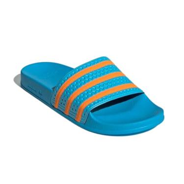 Imagem de adidas Originals Sandália feminina Adilette Slide, Sky Rush/Orange Rush/Sky Rush, 47