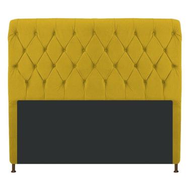 Imagem de Cabeceira Cristal 195Cm King Size Com Capitonê Suede Amarelo