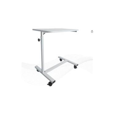 Imagem de Mesa Auxiliar Ajustável em Alumínio, Altura Regulável 26-56 cm, Tampo MDF, 60x45 cm, Suporta até 30 kg, 2,2 kg, Portátil