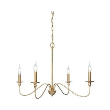 Imagem de Lustre De Teto Retro Preto E Dourado Estilo Vintage Americano Para Sal