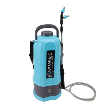 Imagem de Cryfokt Pulverizador de Mochila de Pressão Ajustável Alimentado por Bateria para Limpeza de Ervas Daninhas Agrícolas, Com 5 Bicos, Pulverizador Elétrico de Jardim para Pulverização de Ervas Daninhas