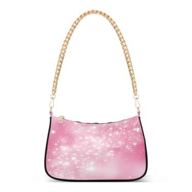 Imagem de CEBUGI Bolsas transversais femininas bolsa de ombro brilhantes brilhantes bolsas clutch elegante com alça de corrente