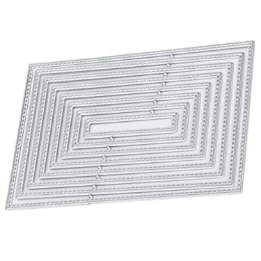 Imagem de Ymiko Modelo de Corte e Vinco de Gravação Retangular, Molde de Escultura Em Aço Carbono para Projetos de Costura e Artesanato