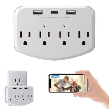 Imagem de Kestanlora 1080 Full HD Wireless Mini Cameras,Small Nanny Cam,Wall Outlet WiFi Camera Indoor Camera for Home Security