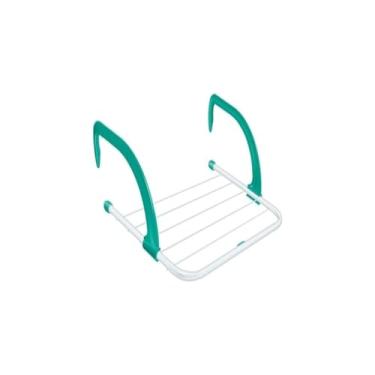 Imagem de Varal Portátil Dobrável para Porta e Janela, 34 x 53 cm, Braço Regulável, 2,6 Metros de Comprimento, Cores Sortidas, Ideal para Apartamento