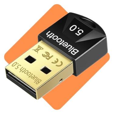 Imagem de Adaptador Bluetooth 5.0 USB 2.0 para PC e Notebook – 20m de Alcance – Compatível com Windows 7/8/8.1/9/10/11 – Conecta Mouse, Teclado, Fones, Controle Gamer e Impressoras - Linha Premium