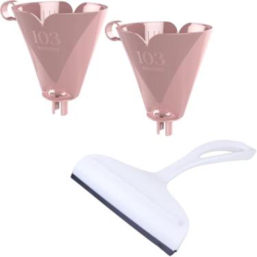 Imagem de Kit 1 Rodo de pia Branco e 2 Suporte de Café 103 Rosa