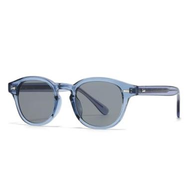 Imagem de VFDHN Óculos de Sol Fashion Masculino Feminino Vintage com Armação Pequena e Redonda e Proteção UV400 (TYJ332-6)