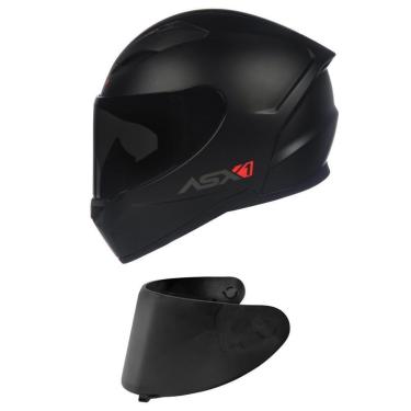 Imagem de Capacete ASX City Solid Fosco Mais Viseira Fumê-Masculino