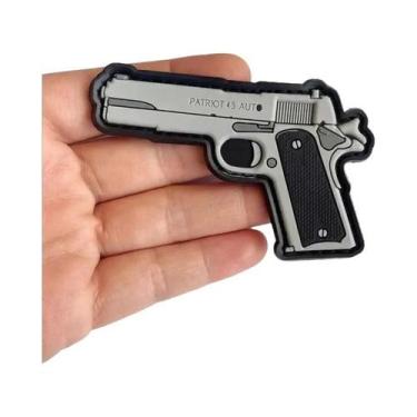Imagem de Mini Patches De Borracha PVC 3D Para Mochila, Adesivos De Armas, Pisto