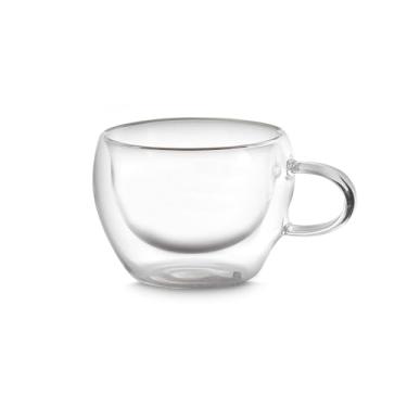 Imagem de Kit 2 Xícaras em Vidro Borossilicato Parede Dupla 60ml com Suporte de Bambu – Elegância, Isolamento Térmico e Design Sofisticado para Café Expresso