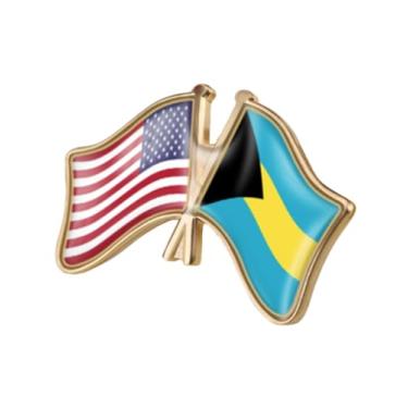 Imagem de QTAOEIONG Bandeiras dos Estados Unidos, EUA, América, EUA e muitos outros países, broche de liga de amizade com cruz, 1.3x0.9inch/32x23mm, Metal, Sem Pedra Preciosa