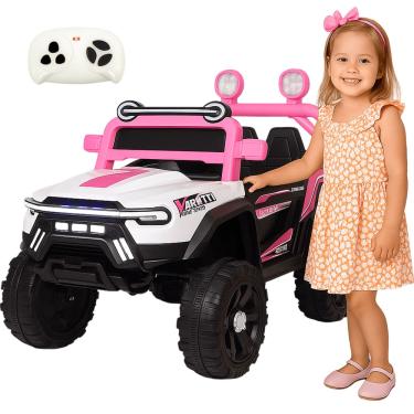 Imagem de Carro Eletrico Bang Toys Jipe Sparkle Safari Rosa 12V Controle