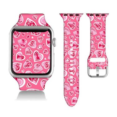 Imagem de Pulseira de substituição compatível com Apple Watch 38/40/41/42/44/45/46/49 mm. Pulseira de silicone macio para Iwatch Series 11 10 9 8 7 6 5 4 3 2 1 SE.42 mm/44 mm/45 mm. Presentes de Dia dos