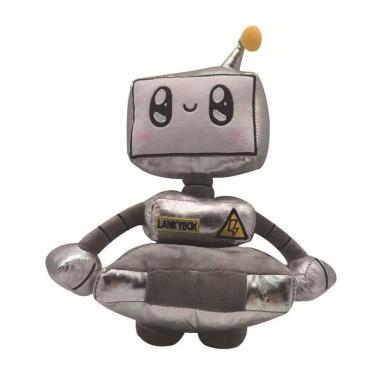 Imagem de Brinquedo de boneca de pelúcia Ankybox Robot Grey 26 cm macio para crianças