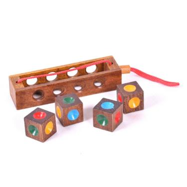 Imagem de Brinquedo quebra-cabeça Kongming Luban Lock de madeira
