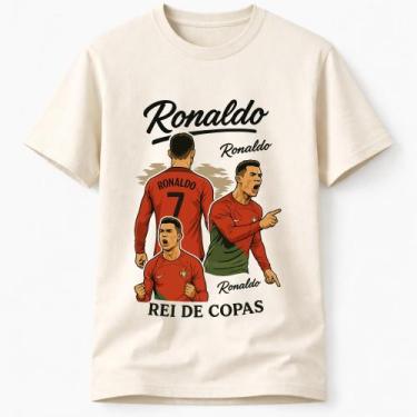 Imagem de Camiseta Masculina Estampada Futebol Internacional Rei de Copas Algodã