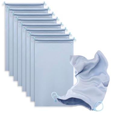 Imagem de MtuxuYR Bolsas de microfibra com cordão – Bolsa protetora macia para meias/roupas íntimas, artigos de higiene pessoal, lavanderia de academia, roupa de banho de praia, relógio, garrafa, luvas, chapéu