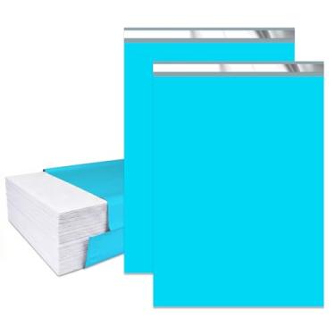 Imagem de Vapulcio Envelopes de poliéster 40,6 x 53,3 cm, 10 peças, envelopes de plástico azul com espessura de 2,36 mm, sacos de envio impermeáveis e resistentes a rasgos para roupas, sacos de poliéster