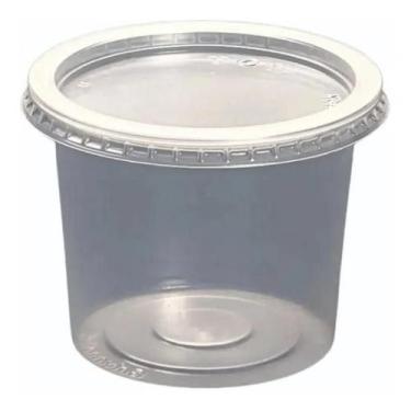Imagem de Pote redondo com tampa 200ml com 25 unidades g310 galvanotek