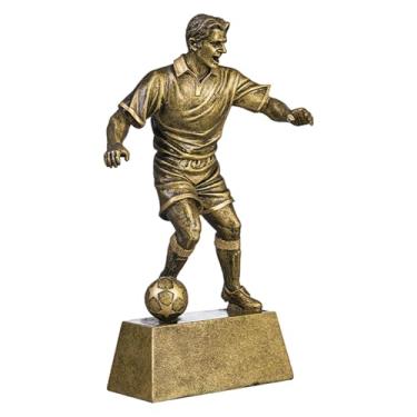 Imagem de Bothyi Estátua de jogador de futebol como centro de mesa, ornamento de mesa, troféu ou prêmio para lareira, Style a