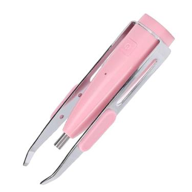 Imagem de Ymiko Pinça de Sobrancelha Com Câmera 10X Zoom App Conectado Com LED Iluminado Em Aço Inoxidável Pinça de Remoção de Pêlos Faciais para Modelagem e Tratamento Precisos das Sobrancelhas (PINK)