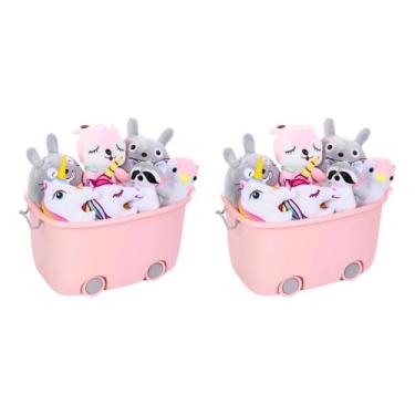 Imagem de Caixa Organizador De Brinquedo Infantil 30 L Multiuso Verde - Tibaby, 