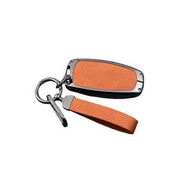 Imagem de Capa de couro para chave de carro, liga de zinco, compatível com incubatório jaecoo tigo 7 8 pro max omoda c5 plus arrizo 5 estilo(Orange chain)