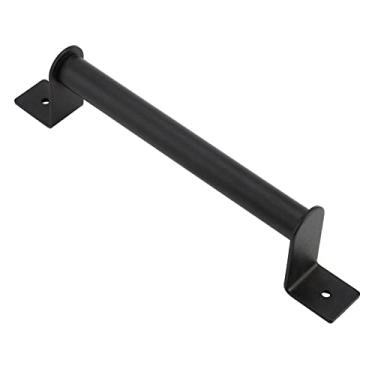 Imagem de Sonew Puxador de Porta de Celeiro Em Aço Carbono, Puxador para Porta Deslizante Resistente, Vintage, Preto, Elegante, Armário de Madeira