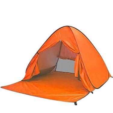 Imagem de Eplze Barraca de praia pop-up automática instantânea portátil rápida cabana abrigo solar para 2-3 pessoas (laranja)