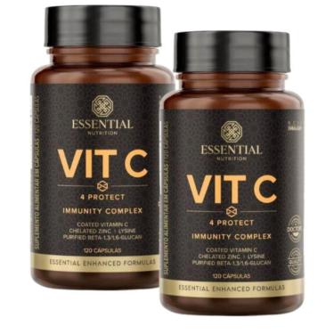 Imagem de Kit 2x Vitamina C - 4 Protect - (120 Capsulas cada) - Essential Nutrition-Unissex