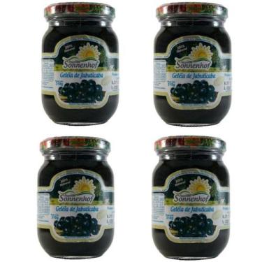 Imagem de Kit com 4 Potes de Geleia Extra De Jabuticaba - Fazenda Sonnenhof