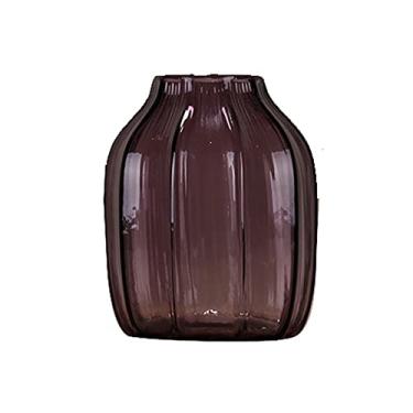 Imagem de Vaso de vidro transparente estilo europeu arranjo de flores hidropônico moderno casa modelo quarto decoração suave decoração vasos de flores (A)