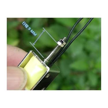 Imagem de DS-0520S DC 12 V 5 mm/10 mm tipo push pull moldura aberta 9 mm eletroímã solenoide curso (5 mm)