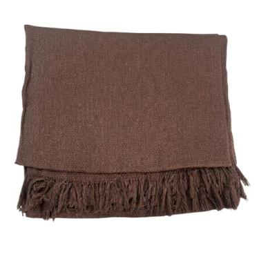 Imagem de Manta Para Sofá ou Cama Luxo Gigante 210x120 Tipo Capa de Sofá Protetora Algodão Decorativa manta para sofá sofa grande(Marrom)