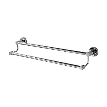 Imagem de 3FLQOOPP Toalheiro de banheiro duplo varão de toalha de aço inoxidável prateleira de banheiro acessórios de banheiro cabide de torre