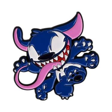 Imagem de Pin De Esmalte Kawaii Stitch Sereia Para Mochilas, Roupas, Joias, Pres