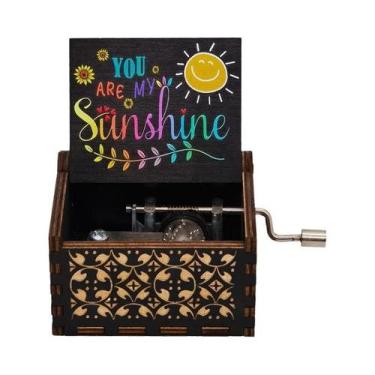 Imagem de Caixa De Música De Madeira Com Manivela 'You Are My Sunshine', Present
