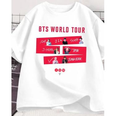 Imagem de Camiseta BTS Tour 2026 Aesthetic Unissex - Kyros, Rosa, G