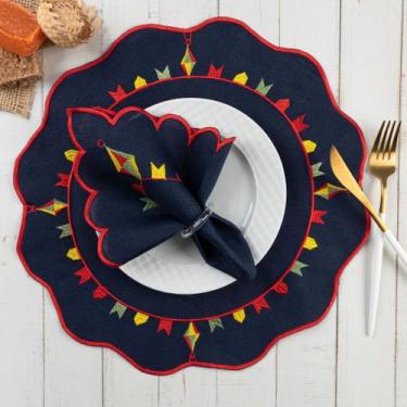 Imagem de Kit Jogo Americano Junino Festa Junina São João Pçs Souplats Mesa De 6