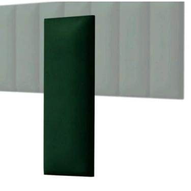 Imagem de Cabeceira Alta Modular Estofada 120x20cm até o Chão para Cama Box Solteiro Casal Queen King | Vários Tamanhos e Cores(Verde,KING10 PLACAS)