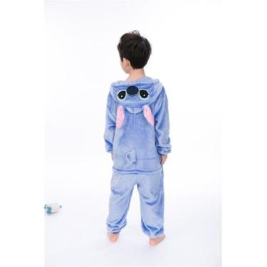 Imagem de Pijama Kigurumi Stitch Infantil Macacão Unissex Cosplay - Jhon House, 