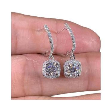 Imagem de Brincos Pendentes Cor Prata Para Mulheres, Joia De Aliança De Casament