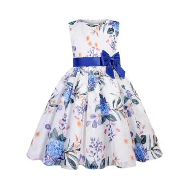 Imagem de Vestido Infantil Com Estampa De Laço Estilo Europeu Para Festa De Dami