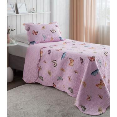 Imagem de Colcha Solteiro Bouti Infantil Microfibra Rozac Rosa, UN, Rosa