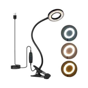 Imagem de Luz De Livro USB Com 48 LEDs, 3 Modos De Cor, 10 Níveis De Brilho, Dim