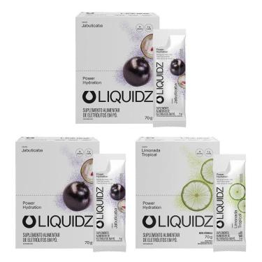 Imagem de LIQUIDZ® - Eletrólitos Zero Açúcares - Jabuticaba | Limonada - Kit 3 Caixas - 42 sachês-Unissex