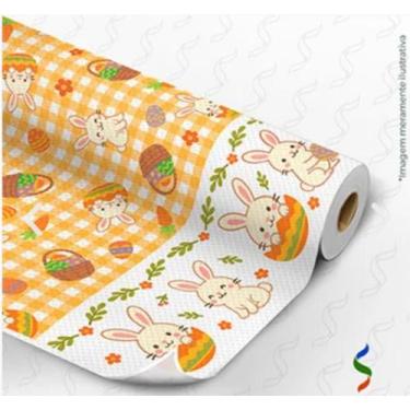 Imagem de TNT Estampado Páscoa Coelhinho 1,40m  Tecido Não Tecido Decorativo por