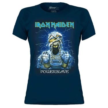 Imagem de Camiseta Stamp Baby Look de Banda Iron Maiden em Algodão Gola Redonda Oficial-Feminino